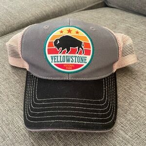 Vintage Yellowstone national park mesh snapback trucker cap Hat H3 Headwear
